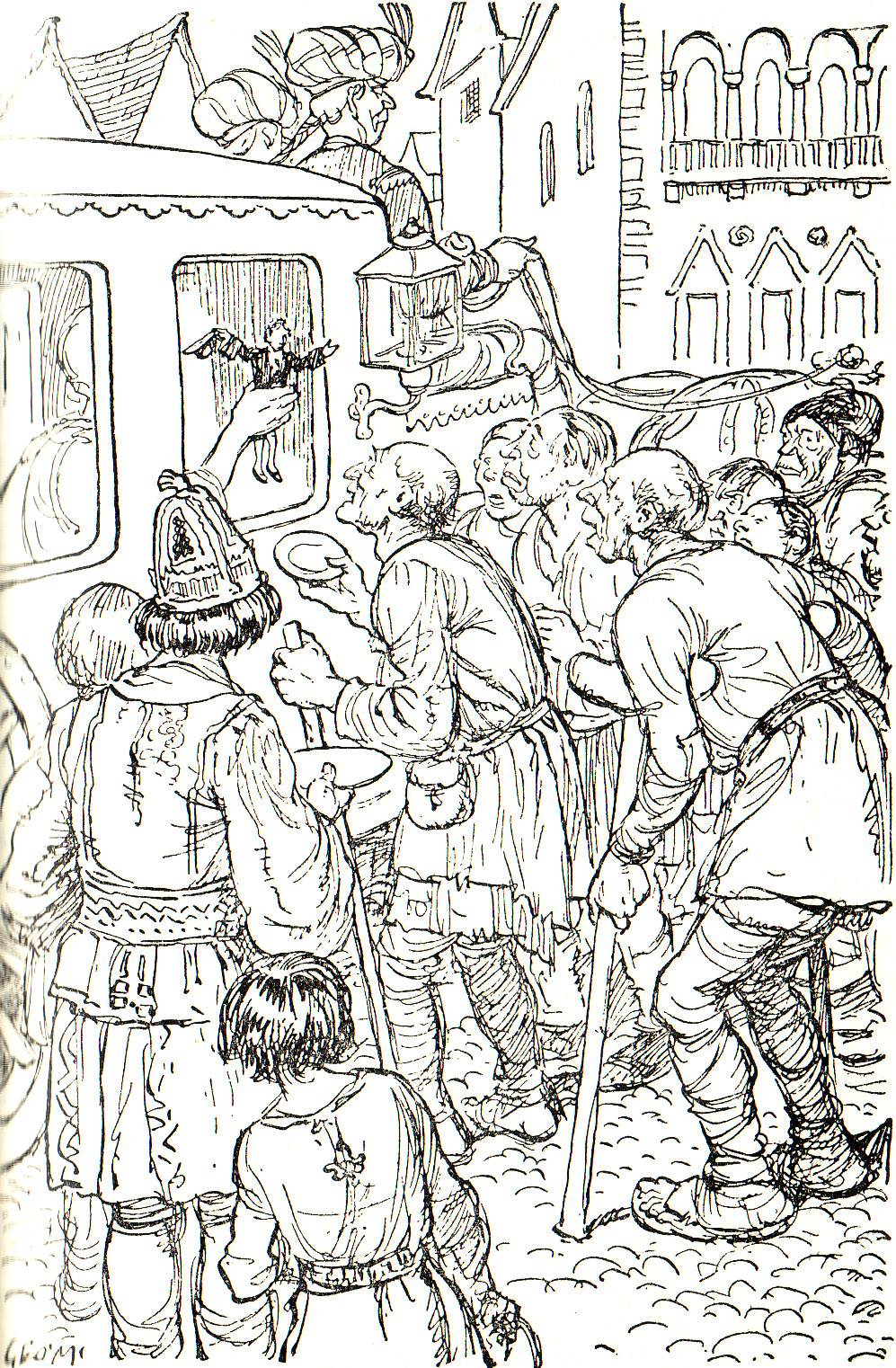From Chapter 4 - A Voyage To Brobdingnag (Gulliver's Travels) illustrated by George Morrow