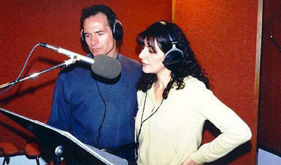 Seeing Ear Theatre - Neil Dickson And Marina Sirtis recording THE DEATH OF CAPTAIN FUTURE