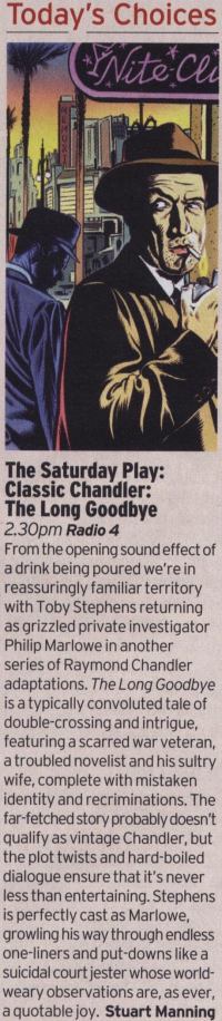 Radio Times review of The Long Goodbye