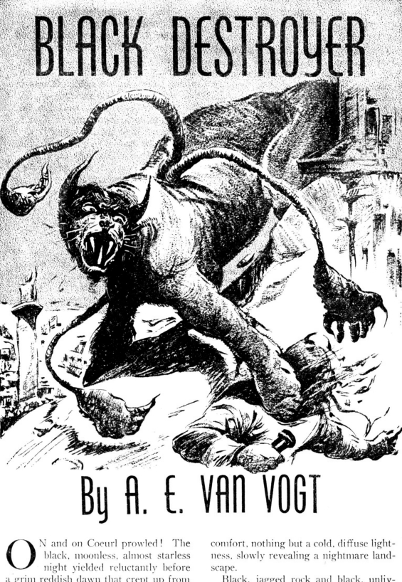 Black Destroyer by A.E. van Vogt - illustrated by Kramer