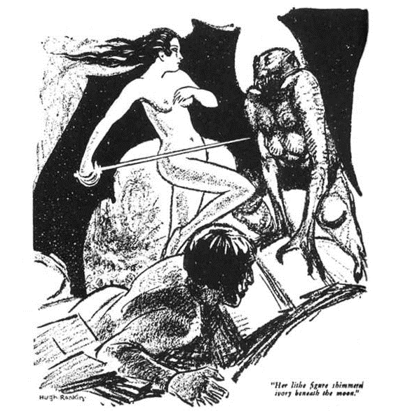 Hugh Rankin illustration from Weird Tales