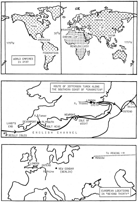 BEYOND THIRTY - maps from The Fantastic Worlds Of Edgar Rice Burroughs, Spring 1985