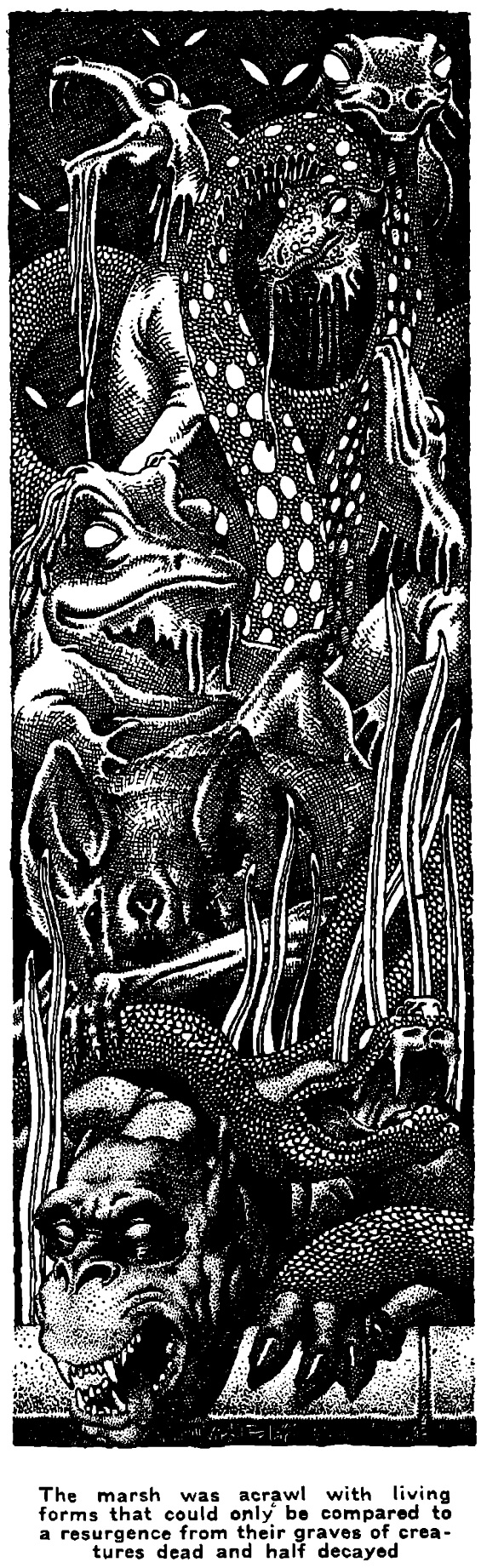 Famous Fantastic Mysteries - CITADEL OF FEAR by Franics Stevens - illustrated by Virgil Finlay