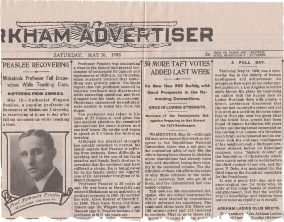 HPLHS - Arkham Advertiser, May 16 1908