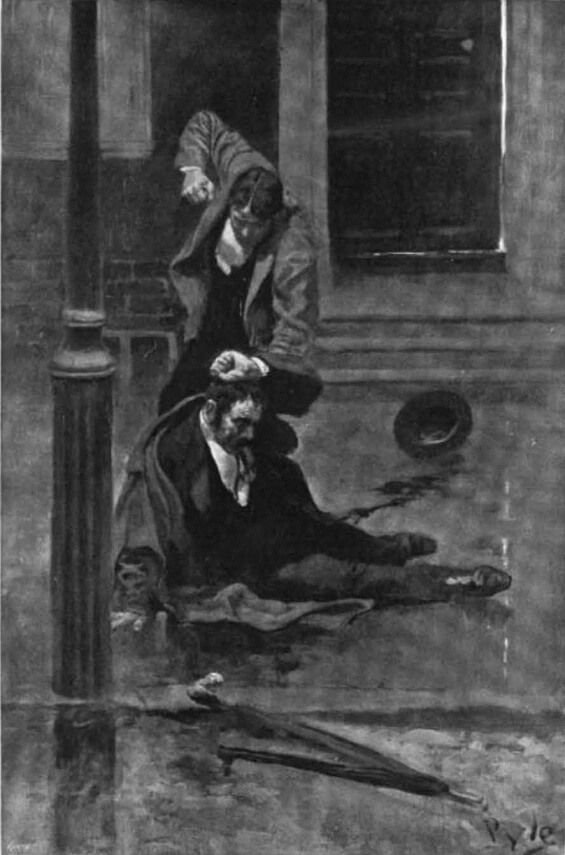 Howard Pyle illustration of The Parasite by Sir Arthur Conan Doyle