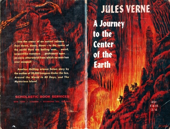 Scholastic - A Journey To The Center Of The Earth by Jules Verne - cover art by Mort Kuntsler