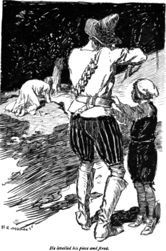 The White Wolf Of The Hartz Mountains -illustration by H.R. Millar