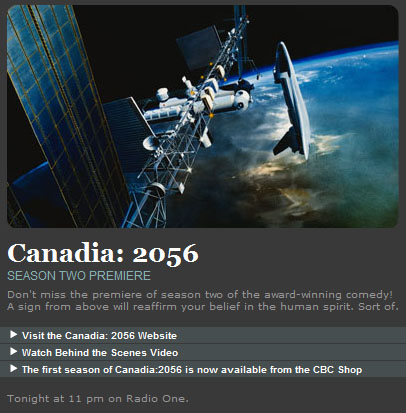 CBC Radio One - Canadia: 2056 Season 2 Premiere