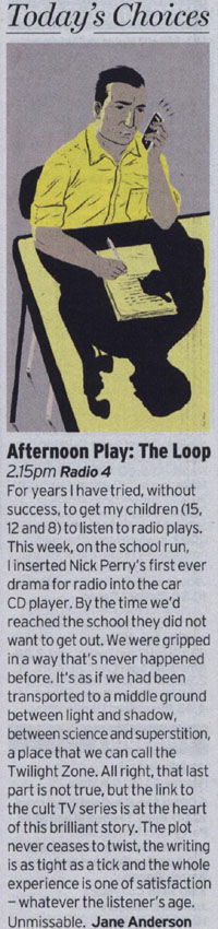 Radio Times - Today's Choices - Afternoon Play: The Loop by Jane Anderson