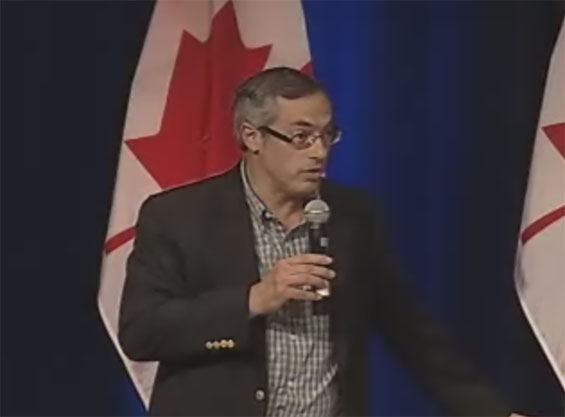The honorable Minister of Indusrty Tony Clement @ approx. 7:18