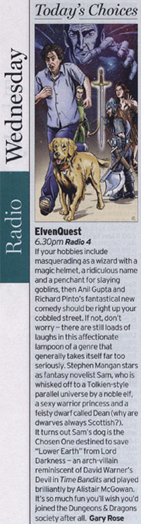 Radio Times - Today's Pick ElvenQuest (Gary Rose)
