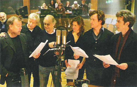 BBC Radio 4: Doctor No RADIO DRAMA - From left to right Nicky Henson, Martin Jarvis, John Standing, Janie Dee, Toby Stephens and Peter Capaldi