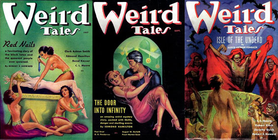Weird Tales July, August-September and October 1936 issues