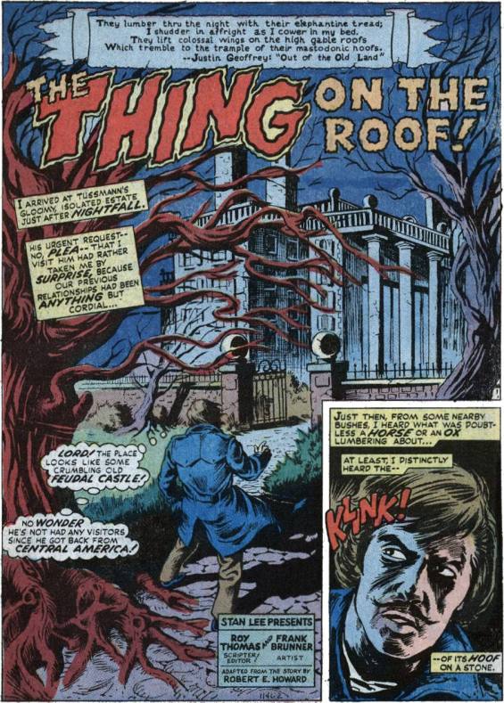 Chamber Of Chills #3 - The Thing On The Roof adapted by Roy Thomas and Frank Brunner