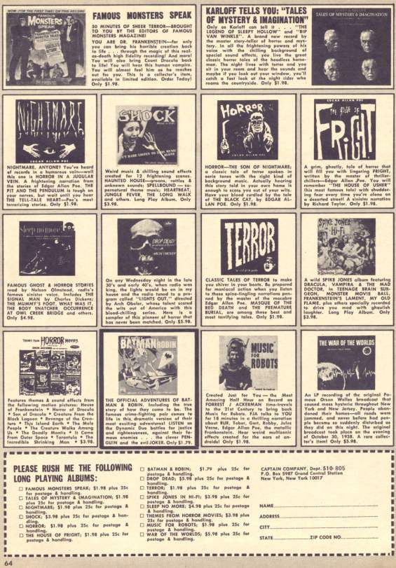 Eerie Magazine 1966 - Famous Monsters Speak
