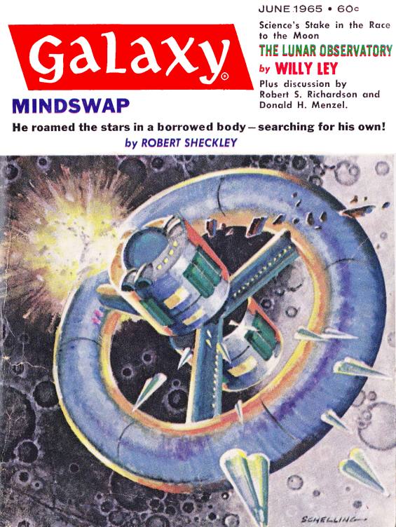 Galaxy June 1965 - MINDSWAP by Robert Sheckley - Cover