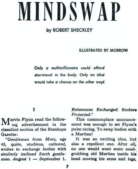 Galaxy June 1965 - MINDSWAP by Robert Sheckley - Page 7
