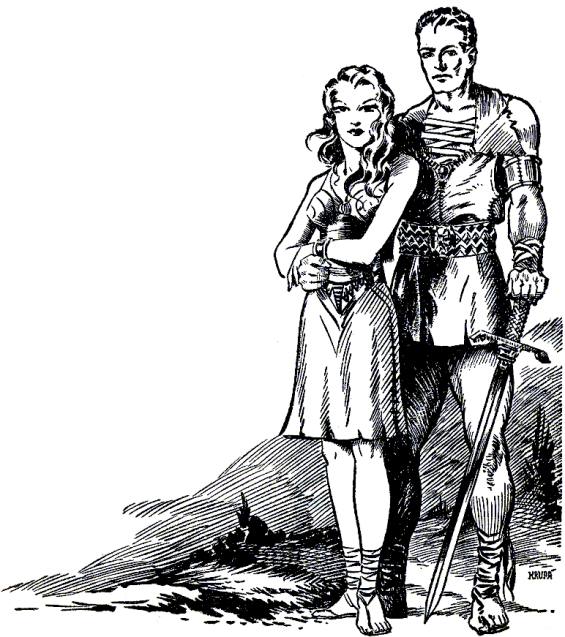 John Carter of Mars and Deja Thoris Princess of Helium (fully clothed)