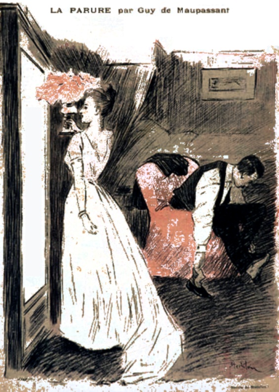 The Necklace (La Parure) illustration from Gil Blas, 1893