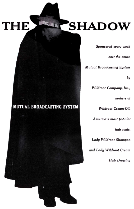 Ad for The Shadow radio show from Astounding January 1953