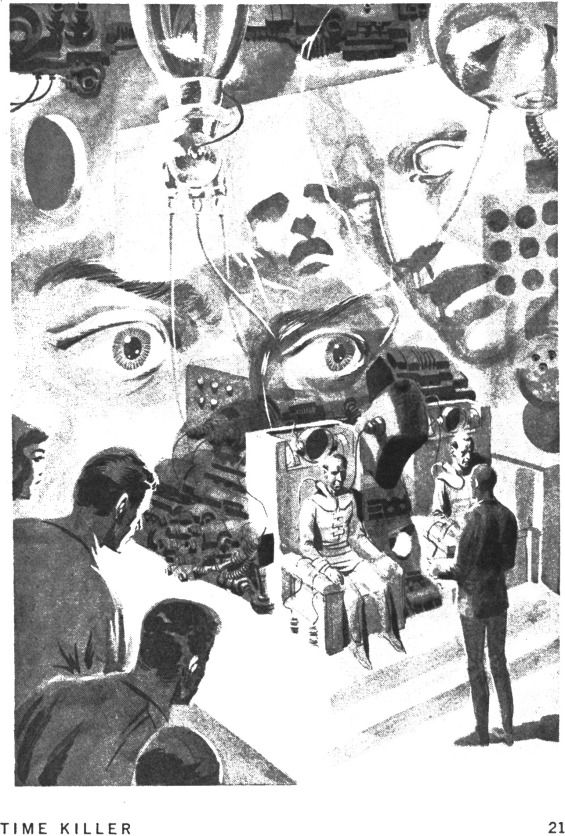 The Time Killer by Robert Sheckley - Illustration by Wood