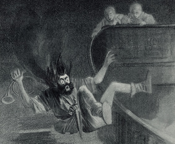 The Canterville Ghost - illustration by Wallace Goldsmith