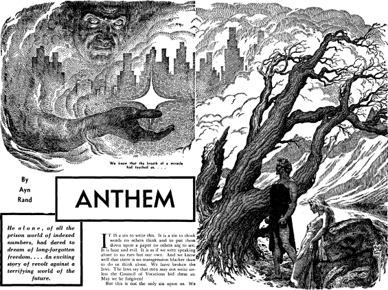 Anthem by Ayn Rand - Illustrated by Virgil Finlay