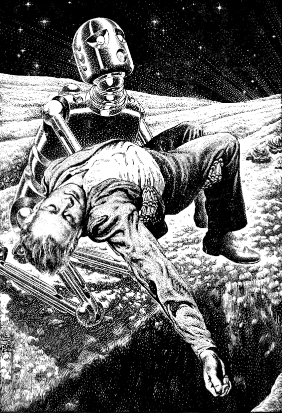 Beside Still Waters by Robert Sheckley - Illustration by Virgil Finlay