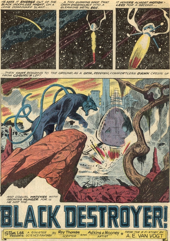 Black Destroyer adaptation - adapted by Roy Thomas with interior art by Dan Adkins and Jim Mooney