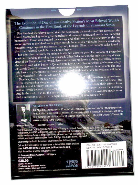 Brilliance Audio - Legends Of Shannara: Bearers Of The Black Staff by Terry Brooks (BACK)