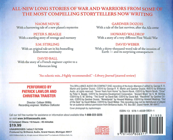 Brilliance Audio - Warriors 2 (BACK) edited by George R.R. Martin and Gardner Dozois