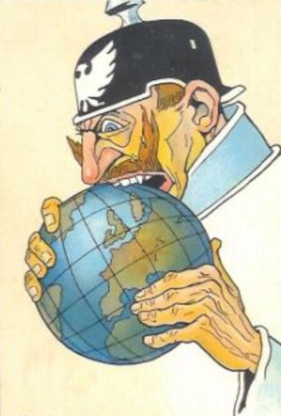 Kaiser Wilhelm II biting the world 