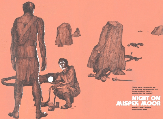 Night On Mispek Moor - illustration by George Barr
