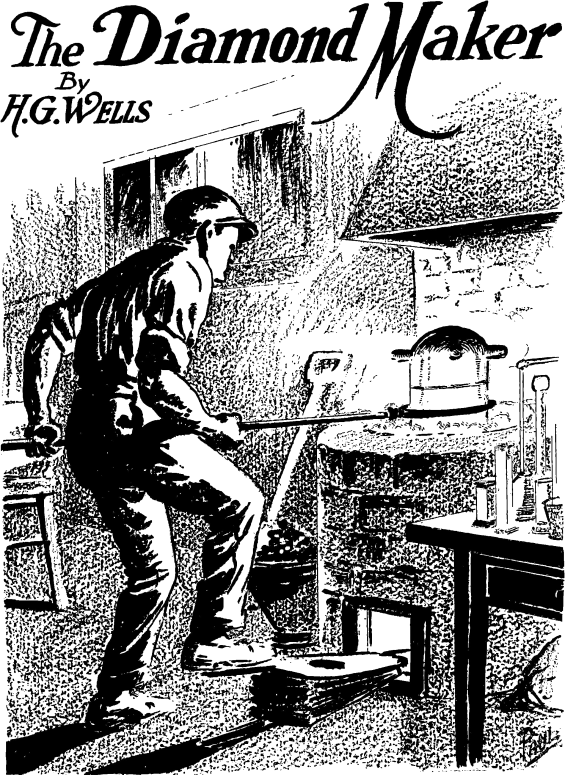 The Diamond Maker by H.G. Wells - illustration by Frank R. Paul