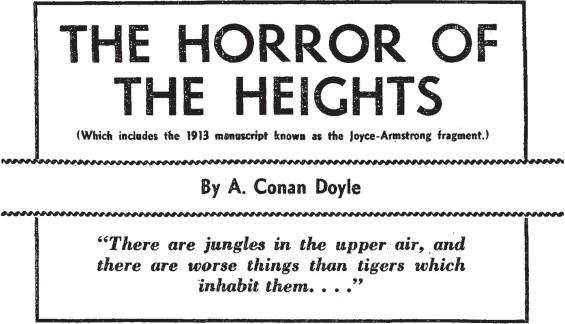 The Horror Of The Heights by Sir Arthur Conan Doyle