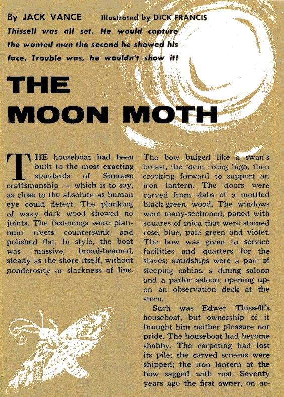 The Moon Moth by Jack Vance - illustration by Dick Francis