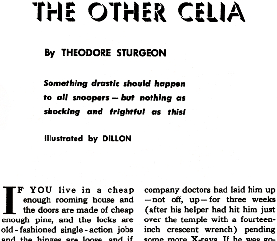 The Other Celia by Theodore Sturgeon