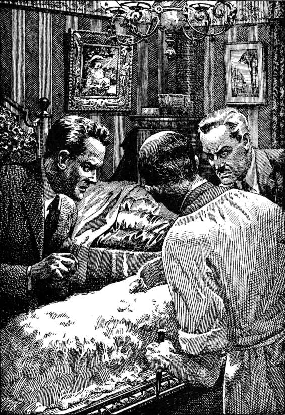 What Was It? by Fitz-James O'Brien - illustration from Famous Fantastic Mysteries, December 1949