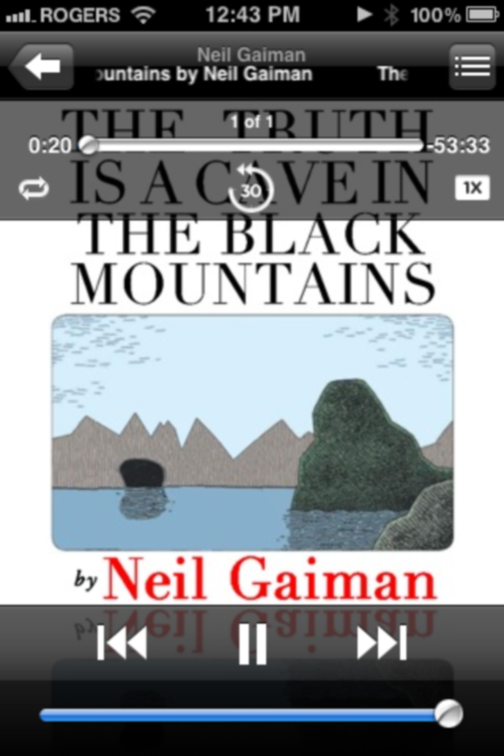 iPhone Screenshot of THE TRUTH IS A CAVE IN THE BLACK MOUNTAINS by Neil Gaiman