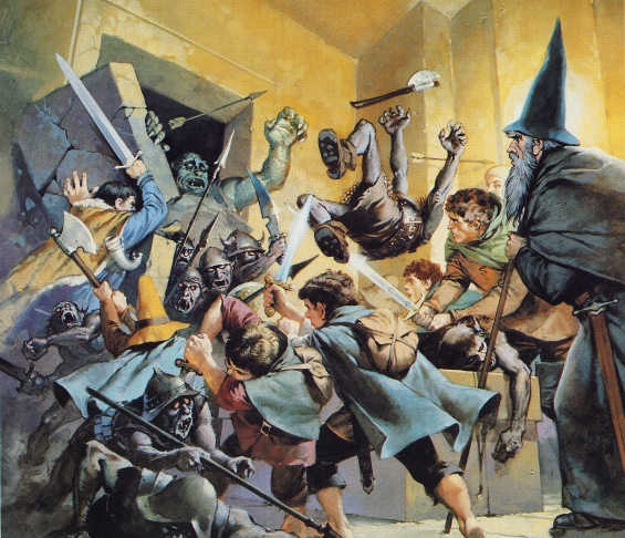 Battle Of The Chamber Of Mazarbul - illustration by Angus McBride