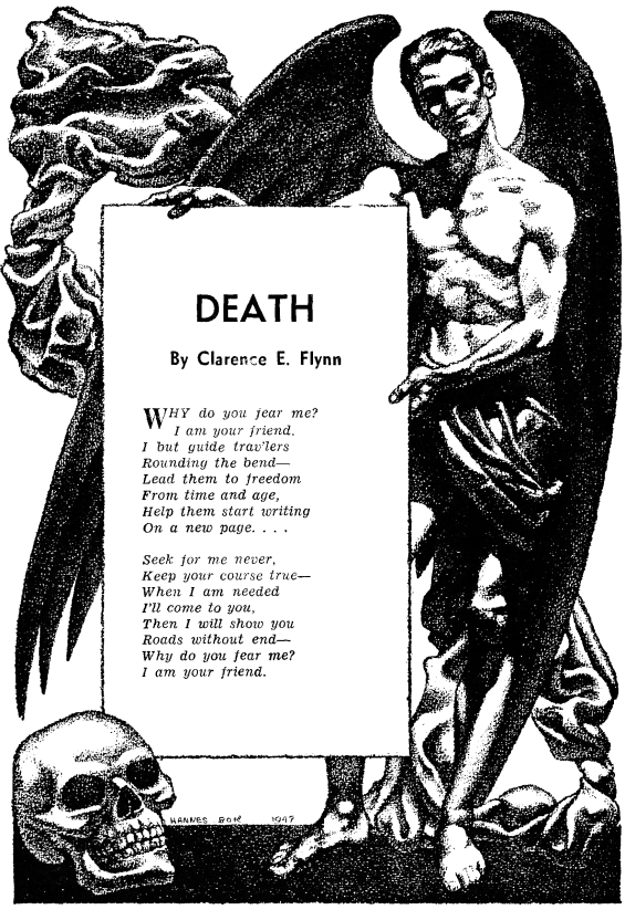 Death by Clarence E. Flynn - from Famous Fantastic Mysteries, October 1947