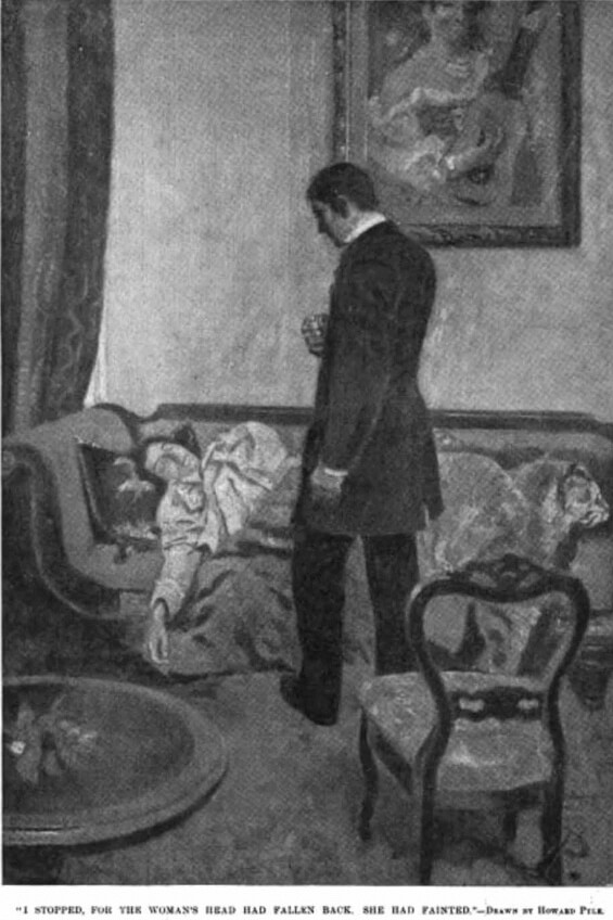 Howard Pyle illustration of The Parasite by Sir Arthur Conan Doyle
