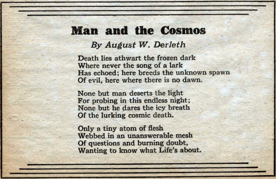 Man And The Cosmos by August W. Derleth