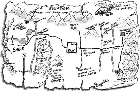(Interplay Productions, 1990) - MAP OF ERIADOR