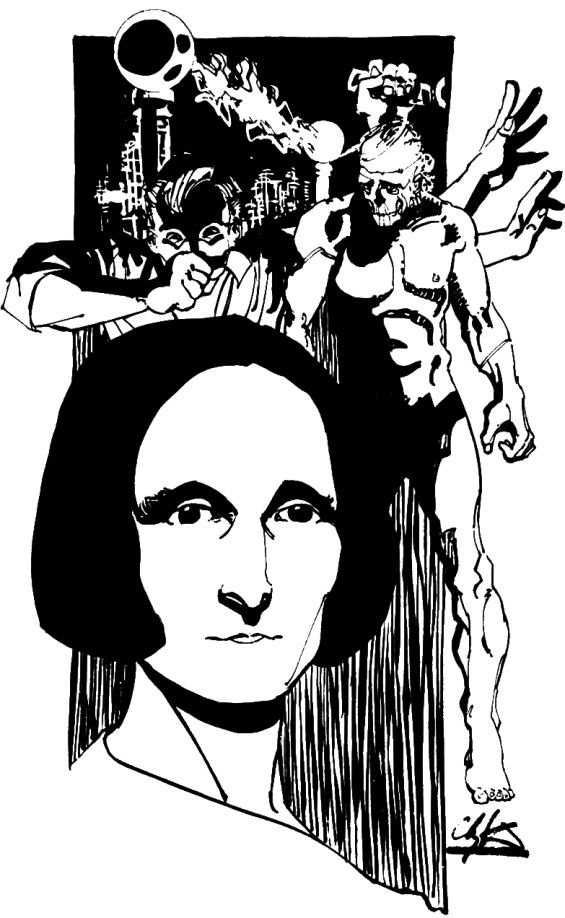 Mary Shelley and Frankenstein and the Creature