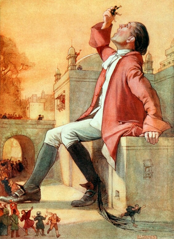 P.A. Staynes' illustration of Gulliver's Travels