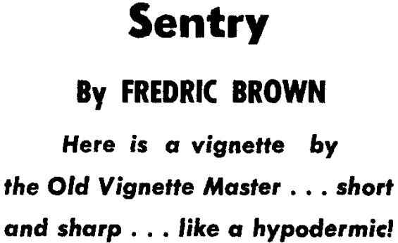 Sentry by Fredric Brown