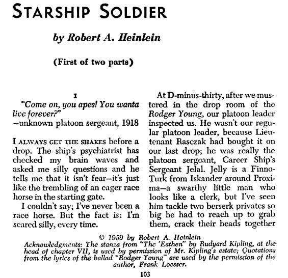 Starship Solider by Robert A. Heinlein