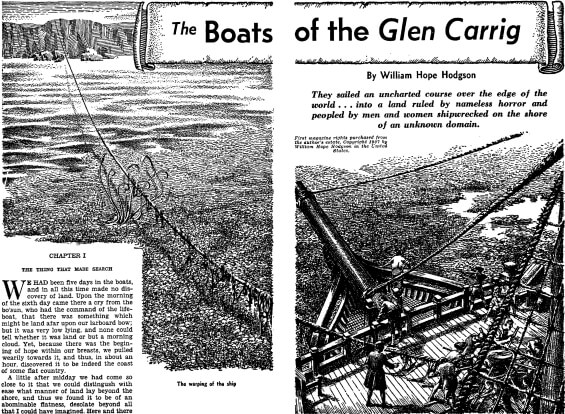 The Boats Of The Glen Carrig - illustration by Lawrence Sterne Stevens