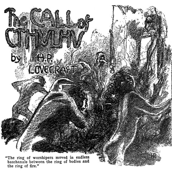 The Call Of Cthulhu by H.P. Lovecraft - illustration from Weird Tales